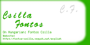 csilla fontos business card